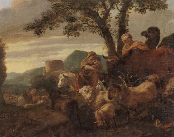 Simon van der Does The flight into egypt china oil painting image